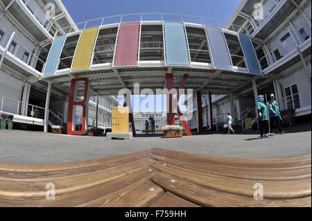 Un GV all ingresso della Pallanuoto Arena. Unione parco giochi. Pallanuoto Arena. Baku. Azerbaigian. Baku2015. 1° European Games. 14/06/2015. Foto Stock