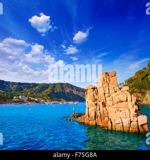 Aigua Blava spiaggia Cala in Begur di Girona in Catalogna Spagna Foto Stock