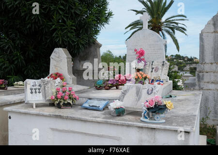 Saint-Paul-de-Vence cimitero, Provenza, Francia. Foto Stock