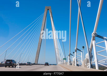 Arthur Ravenel. Jr. Bridge, Charleston, Carolina del Sud. Foto Stock