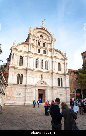 Chiesa di San Zaccaria chiesa a Venezia, Italia. Facciata esterna Foto Stock