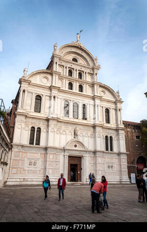 Chiesa di San Zaccaria chiesa a Venezia, Italia. Facciata esterna Foto Stock