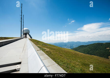 Stazione radar, Grand Ballon, grande Belchen, Alsazia, Vosges, Francia Foto Stock