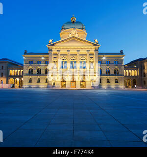 Palazzo federale della Svizzera, Curia Confoederationis Helveticae, Berna, la città capitale della Svizzera Foto Stock