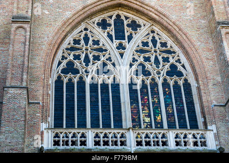 Vetrata di San Salvator della Cattedrale di Bruges in Fiandra occidentale Belgio Foto Stock