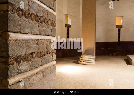 Un kiva ricostruzione, Aztec Ruins National Monument, Nuovo Messico Foto Stock