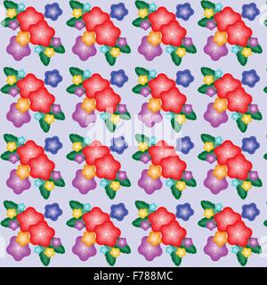 Vintage seamless carta da parati floreale Illustrazione Vettoriale