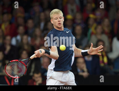 Gent, Belgio, 27 novembre 2015, Coppa Davis finale, Belgium-Great Gran Bretagna, primo match,Kyle Edmund (GRB) Credito: Henk Koster/Alamy Live News Foto Stock