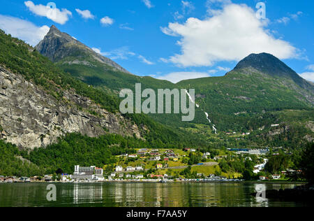 Geiranger presso il Geirangerfjord, Norvegia Foto Stock