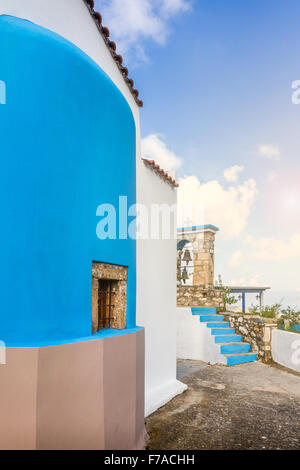 Chiesa greca nel villaggio di Zia a isola di Kos Foto Stock