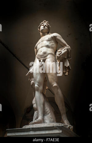 La scultura di Orfeo,da Baccio Bandinelli,nel cortile del Palazzo Medici Riccardi, (Palazzo Medici di Firenze,Italia Foto Stock