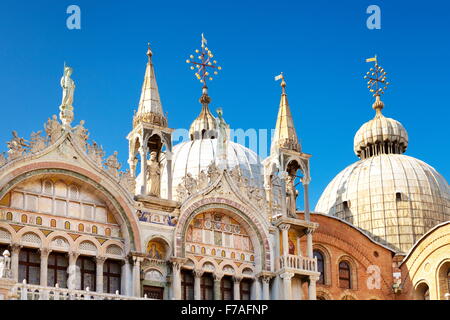 Basilica di San Marco, Piazza San Marco, Venezia, Italia, UNESCO Foto Stock