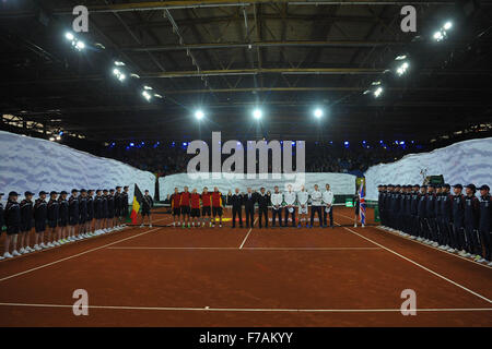 Il Belgio. 27 Nov, 2015. Coppa Davis finale, Gran Bretagna contro il Belgio. Giorno 1 la riproduzione. Presentazione della squadra Credito: Azione Sport Plus/Alamy Live News Foto Stock