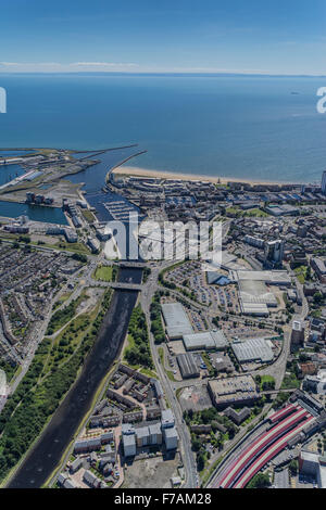 Vedute aeree di Swansea, Wales, Regno Unito Foto Stock