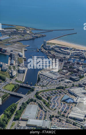Vedute aeree di Swansea, Wales, Regno Unito Foto Stock