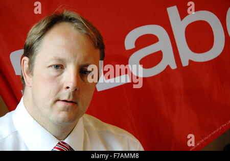 Toby Perkins il lavoro politico del partito. Membro del Parlamento per Chesterfield, Derbyshire dal 2010. Foto Stock