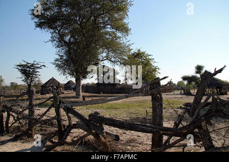 Insediamento nella zona di Okavango, Botswana Foto Stock