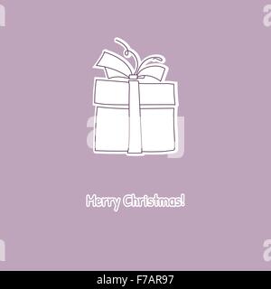Mano bozzetto della scatola regalo. Illustrazione Vettoriale