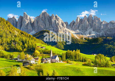 Puez Odle Parco naturale Dolomiti, montagne, Alpi europee, Alto Adige, Italia Foto Stock