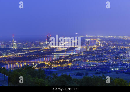 Vienna di notte, Austria, Vienna Foto Stock