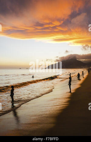 Rio de Janeiro Ipanema Beach, Brasile Foto Stock