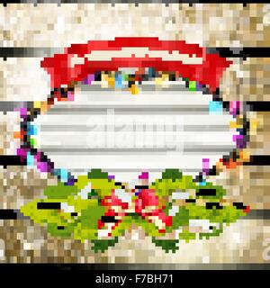 Natale rami con golden baubles. EPS 10 Illustrazione Vettoriale