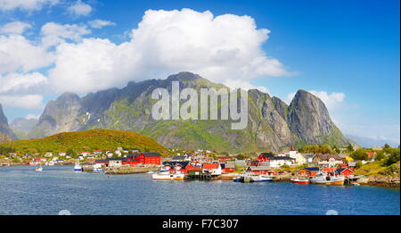 Isole Lofoten Reine, Moskenes, Norvegia Foto Stock