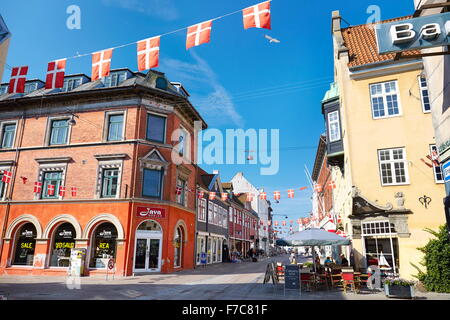 Città vecchia di Helsingor city, Danimarca Foto Stock