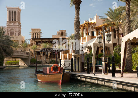 Il Madinat Jumeirah e Dubai Foto Stock