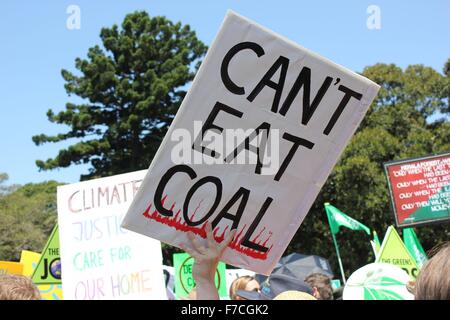 Persone di cambiamento climatico marzo a Sydney in Australia Foto Stock