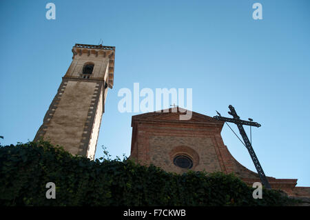 Il vecchio stile la Chiesa italiana a Vinci italia Foto Stock