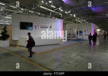 Le Bourget, Parigi, Francia. Il 29 Novembre, 2015. Padiglione francese al COP21. Credito: David Bertho/Alamy Live News Foto Stock