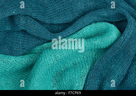 Close up sciarpa blu sullo sfondo Foto Stock