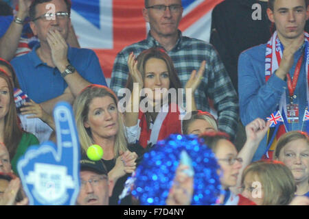 Il Belgio. 29 Nov, 2015. Coppa Davis finale, Gran Bretagna contro il Belgio. Il giorno finale single. Andy Murray la moglie (GB) kim murray nella folla © Azione Sport Plus/Alamy Live News Foto Stock