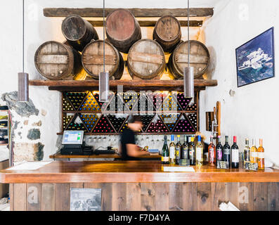 Bar a El Grifo (I Griffin) vigneto, bodega e museum di San Bartolomé Lanzarote Foto Stock