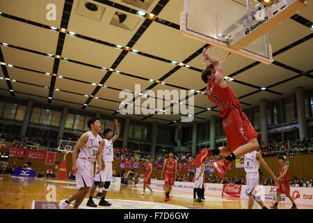 Vista generale, 29 novembre 2015 - Basket : National Basketball League 'NBL' 2015-2016 tra getti di Chiba 99-69 Nishinomiya cicogne in città Yachiyo palestra, Chiba, Giappone. (Foto di AFLO SPORT) Foto Stock