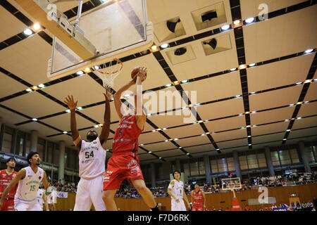 Vista generale, 29 novembre 2015 - Basket : National Basketball League 'NBL' 2015-2016 tra getti di Chiba 99-69 Nishinomiya cicogne in città Yachiyo palestra, Chiba, Giappone. (Foto di AFLO SPORT) Foto Stock