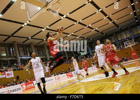 Vista generale, 29 novembre 2015 - Basket : National Basketball League 'NBL' 2015-2016 tra getti di Chiba 99-69 Nishinomiya cicogne in città Yachiyo palestra, Chiba, Giappone. (Foto di AFLO SPORT) Foto Stock