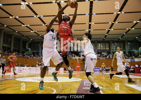 Vista generale, 29 novembre 2015 - Basket : National Basketball League 'NBL' 2015-2016 tra getti di Chiba 99-69 Nishinomiya cicogne in città Yachiyo palestra, Chiba, Giappone. (Foto di AFLO SPORT) Foto Stock