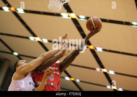 Vista generale, 29 novembre 2015 - Basket : National Basketball League 'NBL' 2015-2016 tra getti di Chiba 99-69 Nishinomiya cicogne in città Yachiyo palestra, Chiba, Giappone. (Foto di AFLO SPORT) Foto Stock