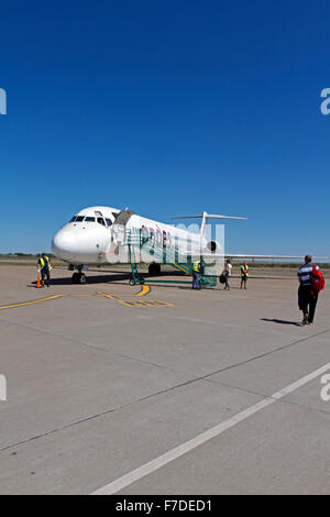 Andes aereo aereo a Puerto Madryn aeroporto, Chubut Provincia, Patagonia, Argentina Foto Stock