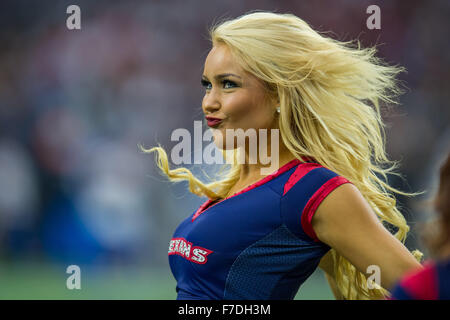 Houston, Texas, Stati Uniti d'America. 29 Nov, 2015. Houston Texans cheerleader eseguire durante il terzo trimestre di un gioco di NFL tra Houston Texans e New Orleans Saints presso NRG Stadium di Houston, TX in novembre 29th, 2015. Credito: Trask Smith/ZUMA filo/Alamy Live News Foto Stock