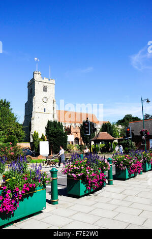 Chiesa della Santa Trinità, High Street, Rayleigh Essex, Inghilterra, Regno Unito Foto Stock