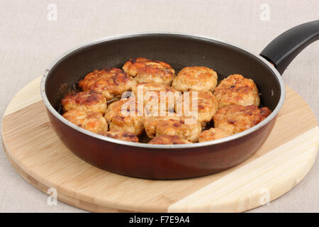 Cotolette in padella Foto Stock