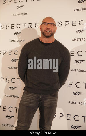 James Bond 'Spectre' photocall presso il Grand Hotel di Amsterdam con: Dave Batista dove: L'Aia, Paesi Bassi Quando: 28 Ott 2015 Foto Stock