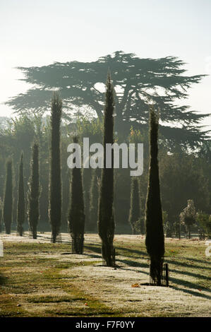 Giardino a Hanbury Hall vicino a Droitwich Spa West Midlands Worcestershire Inghilterra UK Europa Foto Stock