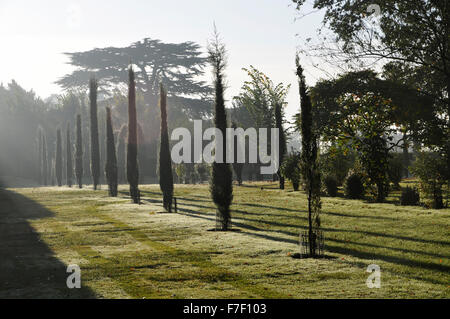 Giardino a Hanbury Hall vicino a Droitwich Spa West Midlands Worcestershire Inghilterra UK Europa Foto Stock