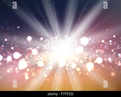 Sfondo astratto con design starburst Foto Stock