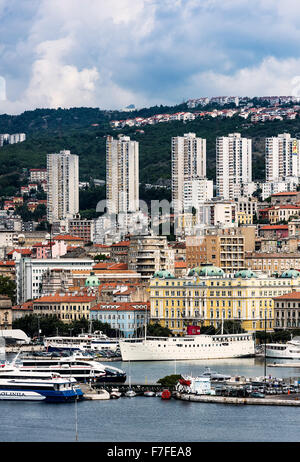 Paesaggio di Rijeka, Croazia Foto Stock