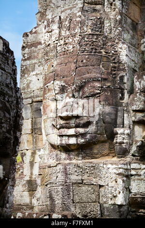 Tempio Bayon, Angkor Thom, Cambogia, Asia Foto Stock